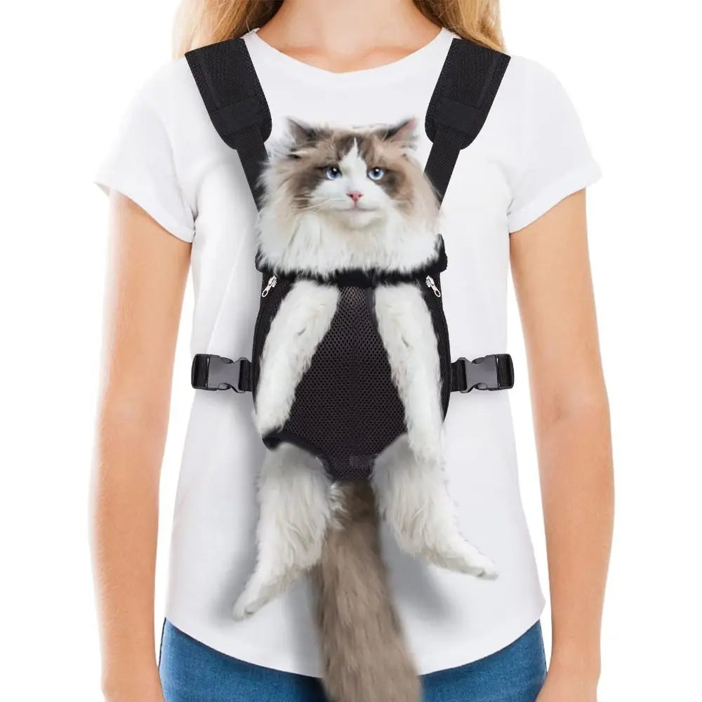 Adjustable Dog Front Carrier Legs Out Dog Backpack Carrier Pet Carrier Backpack for Small Dogs Cats and Puppies